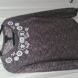 International concepts INC macys sweater embroidered nwot